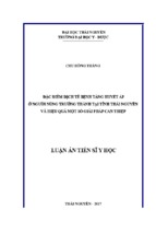 đặc điểm dịch tễ tăng huyết áp ở người nùng trưởng thành tại tỉnh thái nguyên và hiệu quả một số giải pháp can thiệp