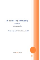 20 đề trắc nghiệm toán ôn thi thpt quốc gia năm 2017 có đáp án chi tiết