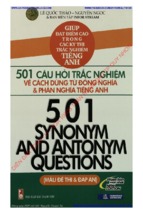 501 câu hỏi trắc nghiệm về cách dùng từ đồng nghĩa và phản nghĩa tiếng anh