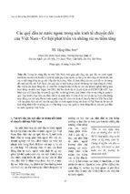 Các quỹ đầu tư nước ngoài trong nền kinh tế chuyển đổi của việt nam   cơ hội phát triển và những rủi ro tiềm tàng