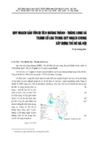 Quy hoạch bảo tồn di tích hoàng thành   thăng long và thành cổ loa trong quy hoạch chung xây dựng thủ đô hà nội