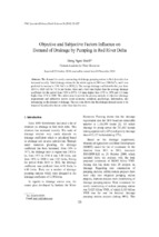 Objective and subjective factors influence on demand of drainage by pumpingin red river delta