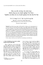 Rào cản đối với thực thi chiến lược thành công tại các doanh nghiệp việt nam   nghiên cứu khảo sát các doanh nghiệp trên địa bàn hà nội