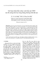 Tích hợp chuẩn đầu ra theo cách tiếp cận cdio vào đề cương môn học trong khung chương trình đào tạ