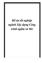 đồ án tốt nghiệp ngành xây dựng công trình ngầm và mỏ  