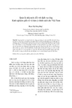 Quản lý nhà nước đối với dịch vụ công kinh nghiệm quốc tế và hàm ý chính sách cho việt nam