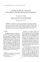 Tác động của khu vực thương mại tự do asean   hàn quốc đến thương mại việt nam