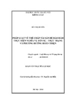 Pháp luật về thế chấp tài sản để bảo đảm thực hiện nghĩa vụ dân sự   thực trạng và phương hướng hoàn thiện