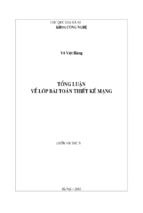 Tổng luận về lớp bài toán thiết kế mạng