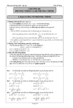 Lý thuyết và bài tập toán 10 – chương 3 phương trình và hệ phương trình