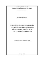 ảnh hưởng của phonon giam cầm lên hiệu ứng radio   điện trong siêu mạng pha tạp với cơchế tán xạ điện tử   phonon âm