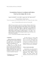 Accumulation of mercury in sediment and bivalves from cuadai estuary, hoian city