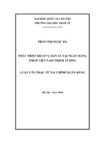 Phát triển dịch vụ bán lẻ tại ngân hàng tmcp việt nam thịnh vượng