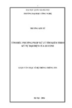 Tìm hiểu phương pháp xử lý tìm kiếm theo ký tự đại diện của lucene