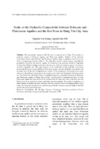 Study on the hydraulic connectivity between holocene and pleistocene aquifers and the red river in hung yên city area