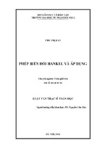 Phép biến đổi hankel và áp dụng