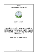 Nghiên cứu xây dựng danh sách tương tác thuốc cần chú ý trong thực hành lâm sàng tại bệnh viện thanh nhànn.encrypted