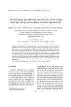 Xác định không gian phát triển kinh tế và bảo vệ môi trường thành phố móng cái, tỉnh quảng ninh theo tiếp cận địa lý