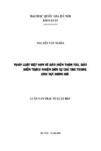 Pháp luật việt nam về bảo hiểm thân tàu, bảo hiểm trách nhiệm dân sự chủ tàu trong lĩnh vực hàng hải