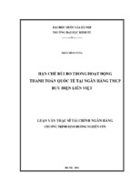 Hạn chế rủi ro trong hoạt động thanh toán quốc tế tại ngân hàng thương mại cổ phần bưu điện liên việt