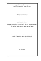 Tổ chức dạy học chương hạt nhân nguyên tử   vật lí 12 theo hướng bồi dưỡng năng lực tự học cho học sin