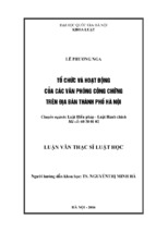 Tổ chức và hoạt động của các văn phòng công chứng trên địa bàn thành phố hà nội