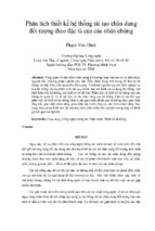 Phân tích thiết kế hệ thống tái tạo chân dung đối tượng theo đặc tả của các nhân chứng