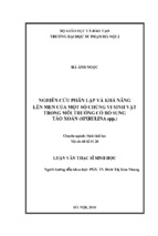 Nghiên cứu phân lập và khả năng lên men của một số chủng vi sinh trong môi trường có bổ sung tảo xoắn (spỉulina spp.)