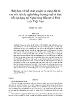 Pháp luật về thế chấp quyền sử dụng đất để vay vốn tại các ngân hàng thương mại và thực tiễn áp dụng tại ngân hàng đầu tư và phát triển việt nam