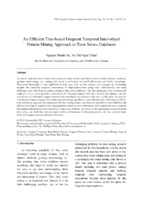 An efficient tree based frequent temporal inter object pattern mining approach in time series databases