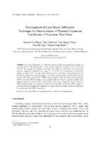 Development of laser beam diffraction technique for determination of thermal expansion coefficient of polymeric thin films