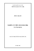 Nghiên cứu tiêu chuẩn iso 27001 và ứng dụng