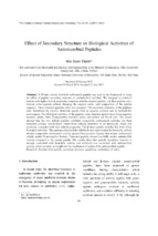 Effect of secondary structure on biological activities of antimicrobial peptides