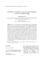 The effect of task type on accuracy and complexity in ielts academic writing