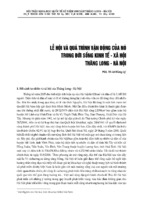 Lễ hội và quá trình vận động của nó trong đời sống kinh tế   xã hội thăng   hà nội