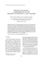 Phát triển du lịch nông thôn ở vùng đồng bằng sông cửu long đường đến cơ cấu kinh tế dịch vụ  nông   công nghiệp