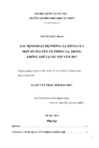 Xác định hoạt độ phóng xạ riêng của một số nguyên tố phóng xạ trong không khí tại hà nội năm 2013