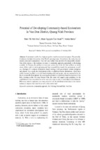 Potential of developing community based ecotourism in van don district, quang ninh province