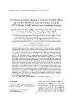 Simulation of methane emission from rice paddy fields in vu gia thu bồn river basin of vietnam using the dndc model field validation and sensitivity analysis