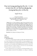 Pháp luật thương mại hàng hoá hoa kỳ   cơ hội và thách thức đối với việt nam khi giao lưu thương mại hàng hoá với hoa kỳ