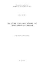 So sánh tốc độ hội tụ của các phép lặp picard, mann, ishikawa và lặp hai bước trong không gian bana