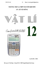 Giải nhanh vật lý bằng máy tính casio.