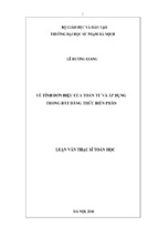 Khái quát về tính đơn điệu của toán tử trong không gian hilbert. ứng dụng về tính đơn điệu của toán tử vào bài toán bất đẳng thức biến phân