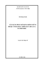 Xây dựng phần mở rộng kiểm chứng thuộc tính logic thời gian tuyến tính cho java pathfinder
