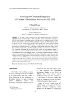 Assessing the committed integration of vietnam’s distribution services in aec 2015