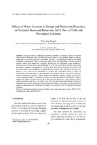 Effects of water invasion to design and production procedure in fractured basement reservoir, sutu den oil field and prevention solutions