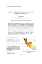 Assessment of climate change impacts onwater resources in hong thai binh river basin