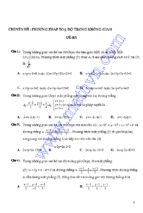 640 câu trắc nghiệm phương pháp tọa độ oxyz