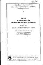 Báo cáo khảo sát địa chất công trình bước thiết kế kĩ thuật công trình mở rộng căn cứ dịch vụ dầu khí vũng tàu