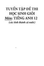 Tuyển tập đề thi học sinh giỏi tiếng anh lớp 12 